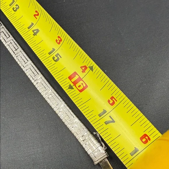 Vintage silver Geometric Necklace with Matching Bracelet - Picture 11 of 17